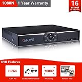 CANAVIS 16ch 1080N Hybrid 5-in-1 AHD DVR (1080P NVR+1080N AHD+960H Analog +TVI+CVI)