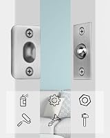 Jiayi Roller Ball Door Catches Adjustable Internal Latches 2 Pack Silver view 6