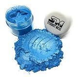 Stardust Micas Pigment Powder Cosmetic Grade Colorant for Makeup, Soap Making Dyes, Nails, DIY Crafting Projects, Bright True Colors Stable Mica Batch Consistency Ariel Blue