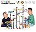 Marble Run Game Translucent Marble Maze STEM Educational Marble Race Track Building Construction Toys, Perfect for Boys and Girls Age 3 4 5 6 + Year Old - 102 Marbulous PCS + 40 Glass Marbles