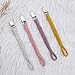 KAPIHOUSE Pacifier Clips for Boys and Girls, Baby Holder Leash, Teething Toy or Soothie by Hand-Made Braided（Yellow）