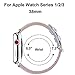 baozai Compatible Apple Watch Band Series 5 40mm 38mm, Iridescent Leather Band Replacement Strap for iWatch Series 5/4/3/2/1 Women