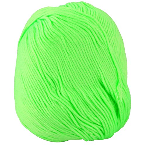 uxcell Home Women Winter Sweater Hat Handcraft Crochet Knitting Weaving Yarn 50g Fluorescent Green