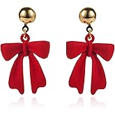Bow Earrings Valentines Earrings for Women Valentines Day Dress Shirt Outfits Party Wear Valentine Day Gifts