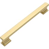Amerdeco 6 Pack Brushed Gold Cabinet Pulls 5" | Kitchen Cabinet Handles Cabinet Hardware Kitchen Handles for Cabinets Cupboard Handles Drawer Pulls ZH00013