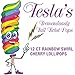 Tesla's Tremendously Tall 3-Ounce Twist Pops - 12-Piece Box (Rainbow)