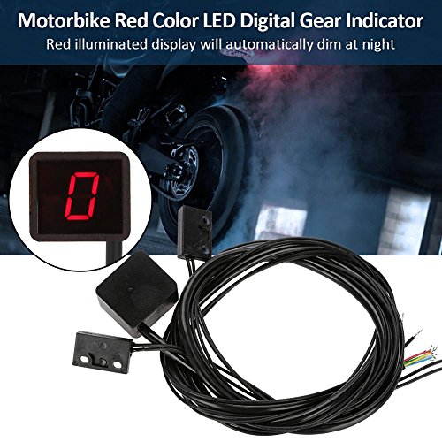 Universial Motorcycle Gear Indicator- LED Display Gear Indicator Light Red