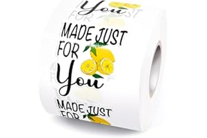 WUZYOU Made Just for You Lemon Funny Small Business Lemon Stickers,Cute Lemonade Stickers for Cups,Lemonade Stand Supplies Paster 500 PCS