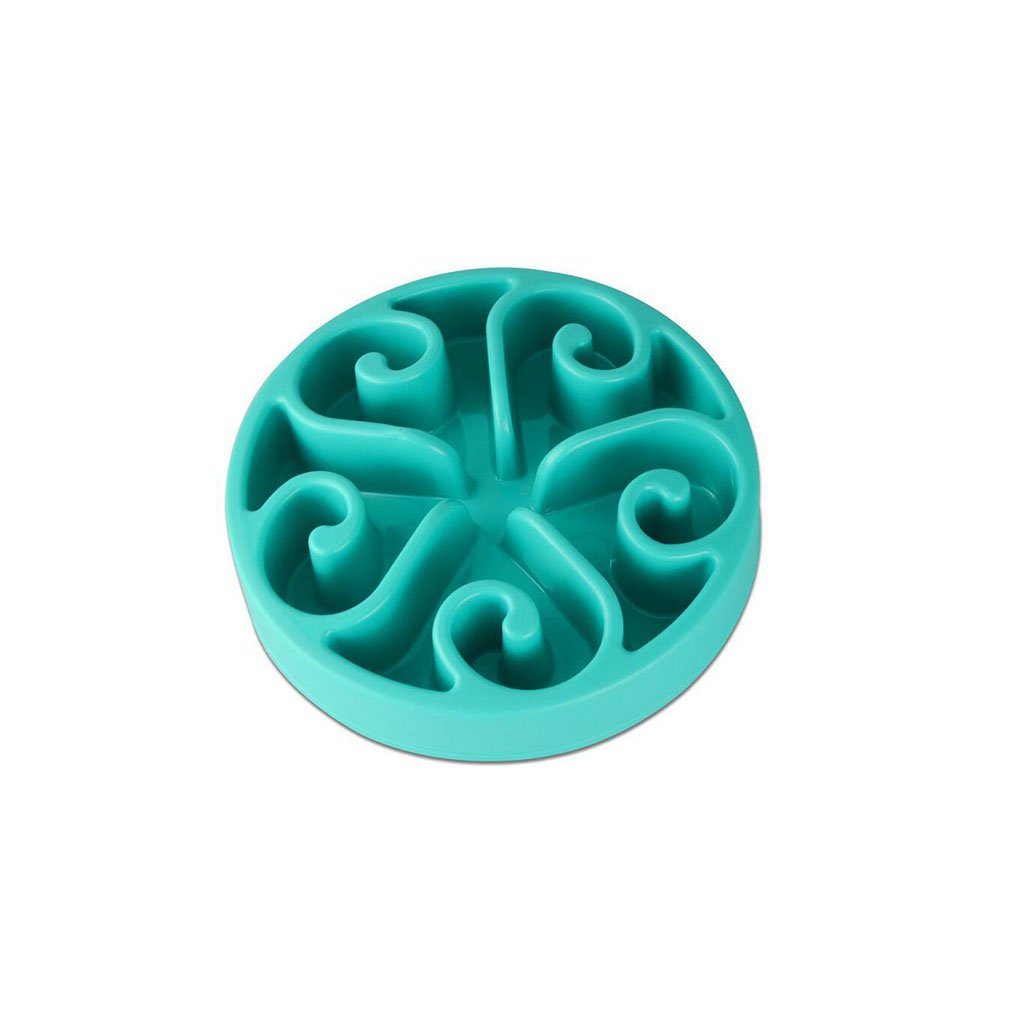 PP Plastic Pets Slow Feeding Bowl Flower Design Anti-Choking Slow Eating Dog Cat Bowl