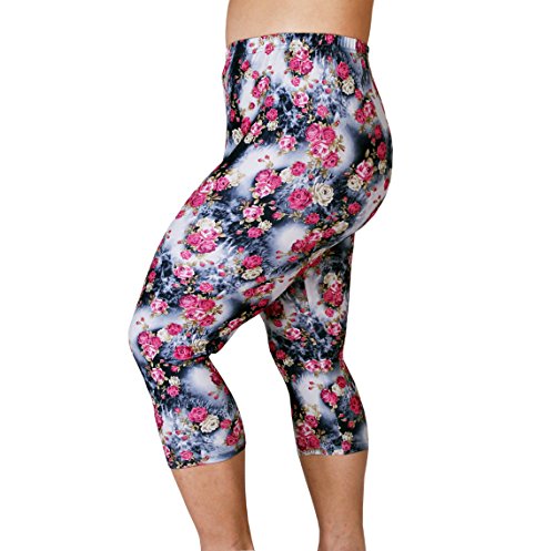 Zerdocean women s plus size lightweight printed capri leggings st…