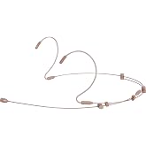 Galaxy Audio HSM4F Beige Omnidirectional Earset Headworn Microphone with Wireless Connector Cable