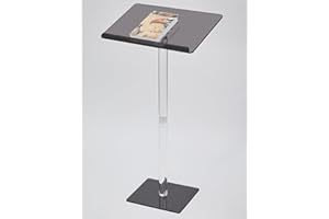 HODLBIT Acrylic Podium Stand, 23.6''X15.7'' Pulpits for Churches, Angle Adjustable, Large Modern Lecterns & Podiums for Classroom, Weddings, Concert, Professional Presentation Podiums, Easy Assembly