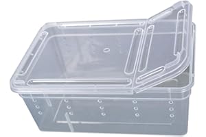 Hypeety Small Reptile Breeding Box for Reptiles Small Snake Turtle Spiders Geckos Frogs Breeding Box Case Feeding Hatching Container Reptile Tank Terrarium