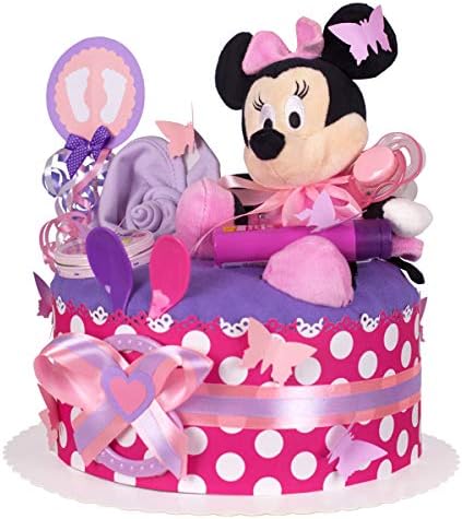 Avec Tetine Et Plus Cadeau Pour Naissance Bapteme Bebe Momsstory Mini Gateau A Couches Pour Fille Minnie Mouse Disney 1 Baton Rose Violet Couches Bebe Puericulture Betwin360 Tv