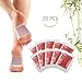 Foot Pads, LuckyFine Bamboo Vinegar Charcoal Foot Patch, 20 Pcs Relieve Tired Foot Pads, Pain Relief Foot Care Relaxing Sheet Help Deep Sleep