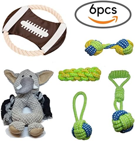 Puppy Toy Starter Kit 6pc - Dog Toys Your New Puppy Will Love - Dog Chew Toys for Small And Medium Dogs To Keep Your Fur Baby Happy and Healthy - Quality Dog Teething Toys - Hard and Soft Dog Toys