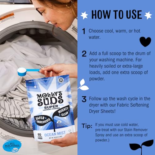 Molly's Suds Super Powder Detergent | Extra Strength Laundry Soap, Stain Fighting photo 11
