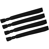 100 Pack Wrist Bands|Black Wristbands for Events|Wristbands for Concerts Festival Admission Party|13.78” x 0.59”