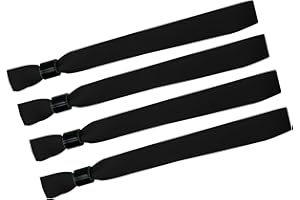 WRISTRENYI 100 Pack Wrist Bands|Black Wristbands for Events|Wristbands for Concerts Festival Admission Party|13.78” x 0.59”