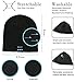 Bluetooth Knit Hat Headphones, Winter Beanie Slouchy Skullies Cap and Touchscreen Gloves Mitts for Men & Women, Wireless Stereo Heatsets Speaker Microphone and Volume Control (Black Hat +Black Gloves)