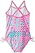 Kanu Surf Girls 1 Piece Swimsuit, Nikki Pink Dot, 14