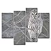 Owl Wall Art Painting White Owl in The Tree Prints On Canvas The Picture Animal Pictures Oil for Home Modern Decoration Print Décor