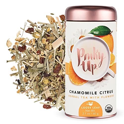 Pinky Up Chamomile Citrus Loose Leaf Tea Herbal Tea, Caffeine Free