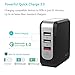 USB Wall Charger, Jelly Comb Quick Charge 3.0 Wall Charger 42W 3-Port USB Charger with Foldable Plug and Smart Identification Technology for Samsung Galaxy S8/S7/S6/Edge, LG G5/V20, HTC 10 and More