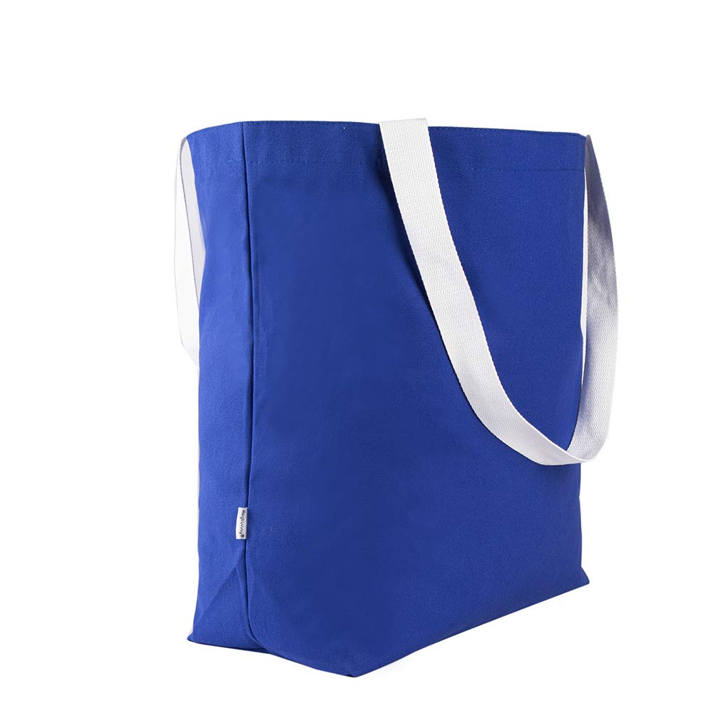 Augbunny Durable 100% Cotton 12oz Canvas Heavy Duty Extra Large Grocery Bag Beach Tote Shopping Bag Multi Purpose Tote.