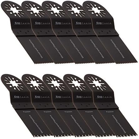 10 KROP Multi Tool Blades Double 35mm Wood fits Bosch FEIN MultiMaster Erbauer Mac Allister Makita Milwaukee Parkside Workzone. by Krop Tools