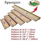 Silk Stencil Screen Printing Squeegee Wood Screen Ink Scraper (18 inch (46cm) Water Squeegee - 65 durometer)