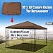 BenefitUSA Replacement 10'X10' Gazebo Canopy top Patio Pavilion Cover Sunshade Polyester Single Tier (Brown)