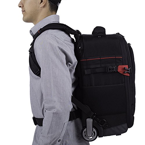 image for Fovitec StudioPRO - Rolling Photography Backpack for DSLR & Video - [D