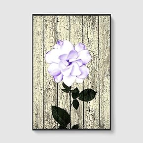 Framed Canvas Home Artwork Decoration Vintage Wood Canvas Wall Art for Living Room, Bedroom - 16x24 inches
