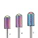 Makartt Tungsten Carbide Nail Drill Bits Set B-15 3Pcs Less Dust Acrylic Nail File Drill Bit Manicure Pedicure 3/32