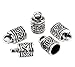 HOUSWEETY 40 Silver Tone Pattern Carved Column Pendants/Necklace End Caps 16x10mm