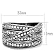 Marimor Jewelry Women's Round Cut Cubic Zirconia Stainless Steel Anniversary Ring Size 9
