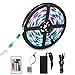 Flexible LED Light Strip, SDlife Waterproof Flicker Color Changing 16.4Ft(5M) 150 Leds SMD 5050 Led Strip Lights with 24 Key Ir Controller and Power Supply for Party, Indoor and Outdoor