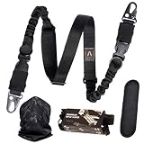 The Experts Choice - Superior 2 Point Rifle Sling Durable, Adjustable, High Impact Gun Strap with Shoulder Pad and Strong Large Metal Clips + Bandana and 2 Skill Improvement eBooks