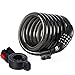 Etronic Security Bike Lock M6 Self Coiling Resettable Combination Lock Bike Cable Lock, 6' x 3/8