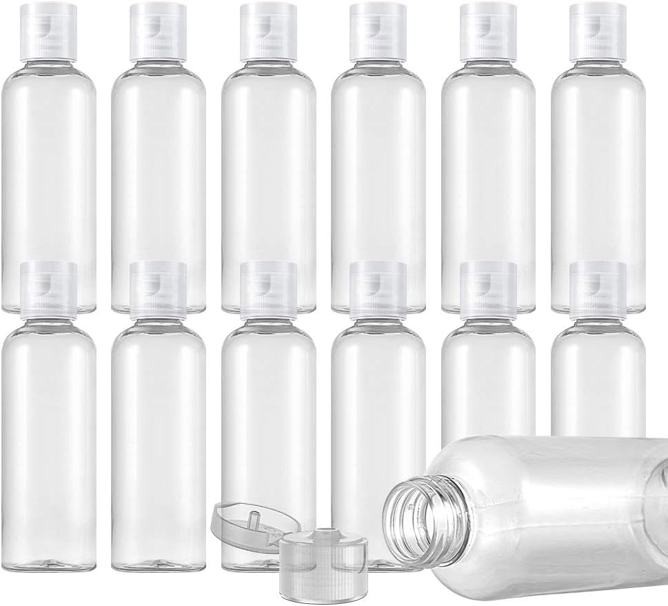 Ruiao 10PCS 100ml Plastic Container PET Bottles Clear Sample Bottles Toiletries Liquid Containers (Clear)
