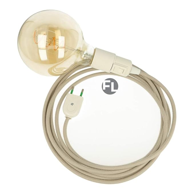 Fassung e27 mit Kabel und Stecker textilkabel mit fassung und stecker lampenfassung mit