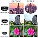 Fun Like Pro Lens Kit For Mobile Phone Camera 4-IN-1 Set Constant 12x Zoom, Fisheye Lens Wide Angle Lens Macro Lens For Most Android Phones and iPhones Smartphone Cam Lens Kit Bonus Pouch (Black)