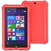 HP Stream 8 Case - Poetic [Turtle Skin Series] - [Corner/Bumper Protection] [Grip] [Sound-Amplification] Protective Silicone Case for HP Stream 8 Red (3-Year Manufacturer Warranty from Poetic)