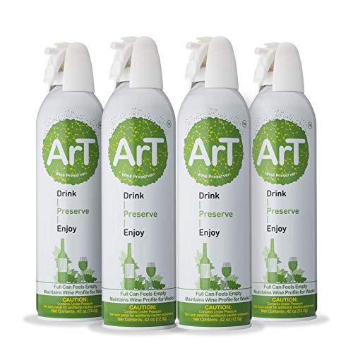 ArT Wine Saver and Bottle Stopper, Pure Argon Spray Can, Use up to 130