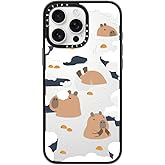 CASETiFY Compact iPhone 16 Pro Max Case [4 ft. 2X Military Grade Drop Protection/Slim/Lightweight] - Floating Capybara - Clear Black | Compact, 4 ft, Slim, Lightweight