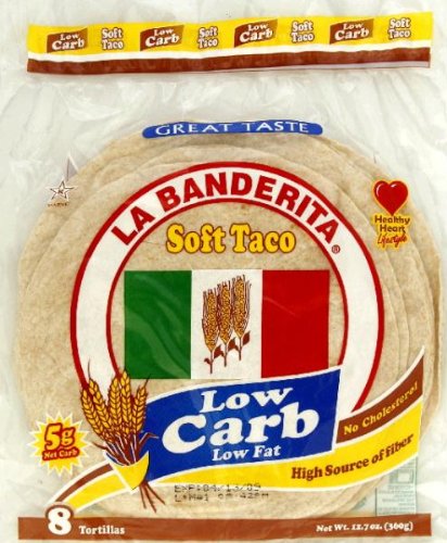 La Banderita Low Carb Tortilla 8pc, 12.7 Ounce (Pack of 12)