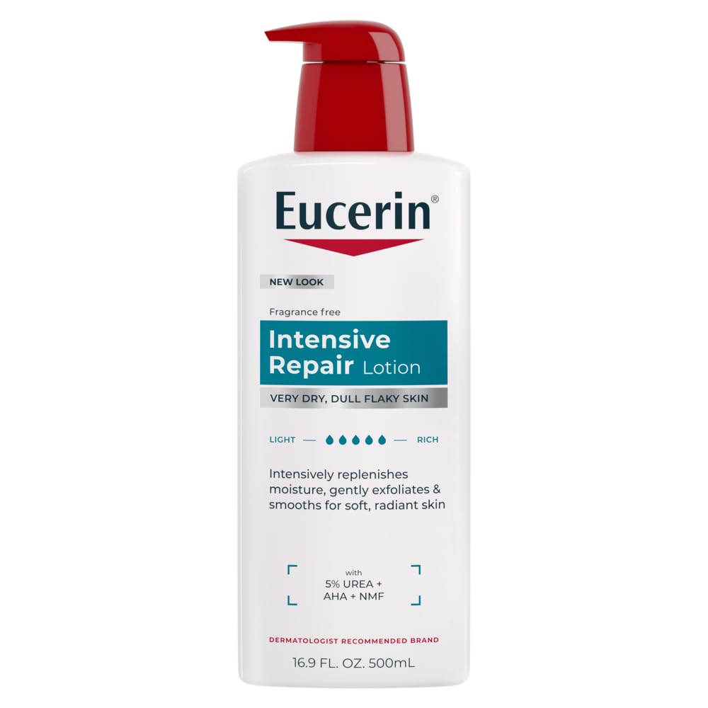 Photo 1 of **used***Eucerin Intensive Repair Body Lotion for Dry Skin with Alpha Hydroxy, Body Moisturizer for Very Dry Skin, Moisturizes, Exfoliates and Conditions, Fragrance Free and Paraben Free, 16.9 Fl Oz Bottle