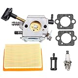 Harbot BR400 Carburetor with Air Fuel Filter Gasket Spark Plug for Stihl SR320 SR340 SR380 SR400 SR420 BR320 BR340 BR380 BR420 Backpack Blowers