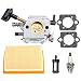 Harbot BR400 Carburetor with Air Fuel Filter Gasket Spark Plug for Stihl SR320 SR340 SR380 SR400 SR420 BR320 BR340 BR380 BR420 Backpack Blowers